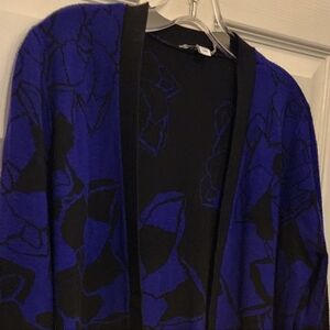 CHICOs Abstract Eclectic Floral Long Sleeve Knit Cardigan • Duster • Small • 0